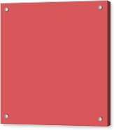 Medium Coral Solid Plain Color For Home Decor Pillows And Blanks Acrylic Print