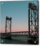 Memorial Bridge Portsmouth New Hampshire At Sunset Acrylic Print