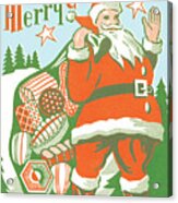 Merry Christmas From Santa Claus Acrylic Print
