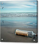 Message In Bottle Acrylic Print