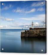 Mevagissey Lighthouse, Cornwall Acrylic Print