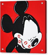 Mickey Mouse Red Acrylic Print
