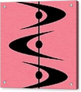 Mid Century Shapes 3 In Pink Acrylic Print