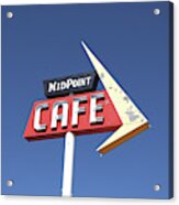 Mid Point Cafe Sign Acrylic Print