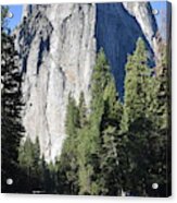 Middle Cathedral Rock And The Merced Acrylic Print