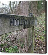 Middleton Incline Sign Acrylic Print