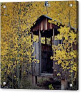 Miner's Delight Smoke House In Fall Acrylic Print