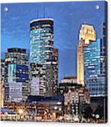 Minneapolis Skyline At Dusk Acrylic Print