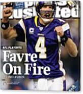 Minnesota Vikings Qb Brett Favre, 2010 Nfc Divisional Sports Illustrated Cover Acrylic Print