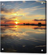 Mirrored Sky In Chicago Acrylic Print