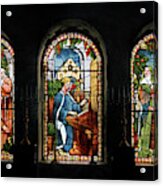 Mission Inn - St Cecilia Windows - Riverside Ca Acrylic Print
