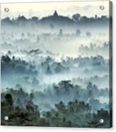 Misty Borobudur Acrylic Print