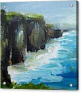 Painting Of Jmoher Cliffs Ireland Acrylic Print