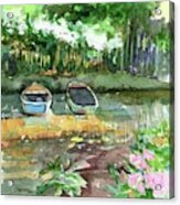 Monet's Pond Acrylic Print