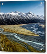 Mont Cook Range And Hooker Valley Acrylic Print