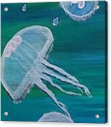 Moon Jellyfish Acrylic Print