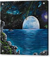 Moon Light Island Acrylic Print