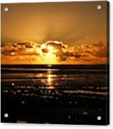 Morecambe Bay Sunset. Acrylic Print