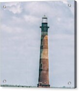 Morris Island Lighthouse - Save The Lighthouse In Charleston Acrylic Print