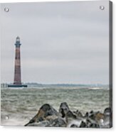 Morris Island Lighthouse - Stay Off The Rocks Acrylic Print