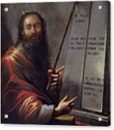 Moses And The Tablets Of The Law Acrylic Print
