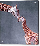 Mothers Love On Textured Background Acrylic Print