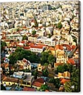 Mount Lycabettus Rising From Athens Acrylic Print