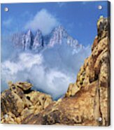 Mount Whitney In Clouds Alabama Hills California Acrylic Print