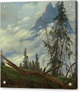 Mountain Peak With Drifting Clouds, 1835 Acrylic Print