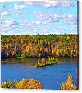 Mountain View Of Huron-manistee  Forest Acrylic Print
