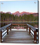 Mountains Behind Sprague Lake Acrylic Print