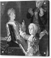 Mozart And Accompanists Rehearsing Acrylic Print