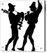 Musicians Dancing  Silhouette By Paul Konewka Acrylic Print