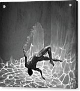 Naked Man Underwater Acrylic Print