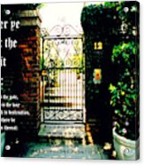 Narrow Gate With Matthew 7 Vs 13 To 14 Acrylic Print