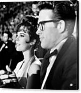 Natalie Wood And Warren Beatty Attend Academy Awards Acrylic Print