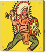 Native American Warrior Acrylic Print