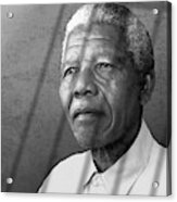 Nelson Mandela Portrait Acrylic Print