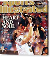 New Orleans Saints Qb Drew Brees, Super Bowl Xliv Sports Illustrated Cover Acrylic Print