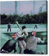 New York Central Park Baseball - Watercolor Art Painting Acrylic Print