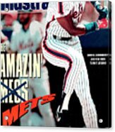 New York Mets Darryl Strawberry... Sports Illustrated Cover Acrylic Print
