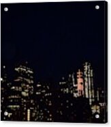 New York Skyline@brooklyn Bridge Acrylic Print