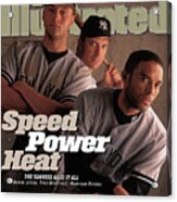 New York Yankees Derek Jeter, Tino Martinez, And Mariano Sports Illustrated Cover Acrylic Print
