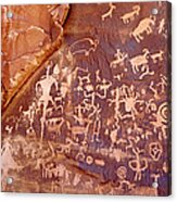 Newspaper Rock Petroglyphs, Utah Acrylic Print