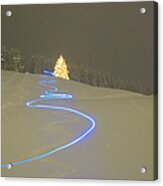 Night Skiing Acrylic Print