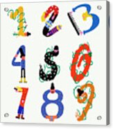 Numbers Acrylic Print