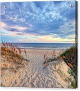 Oak Island Nc Beach Walkout Acrylic Print