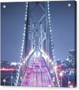 Oakland Bridge 3 Color Acrylic Print