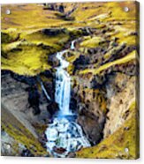 Ofaerufoss Waterfall Iceland 1 Acrylic Print