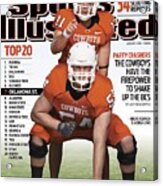Oklahoma State University Qb Zac Robinson 11 And Andrew Sports Illustrated Cover Acrylic Print